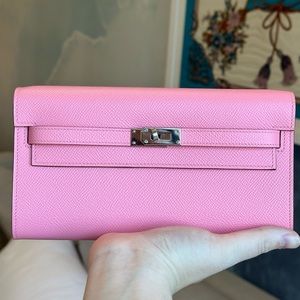 Hermes Kelly To Go Wallet Rose Confetti